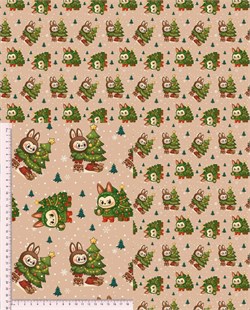 Кулир с лайкрой ЛАБУБУ НОВОГОДНИЙ 3220