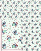 Кулир с лайкрой НОВОГОДНИЙ СТИЧ НА ЗЕЛЕНОМ 3219