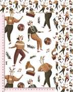 Кулир с лайкрой ТАНЦУЮЩИЕ ОЛЕНИ 3221