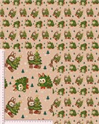 Кулир с лайкрой ЛАБУБУ НОВОГОДНИЙ 3220