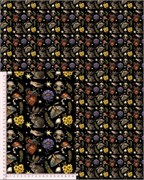 Сатин ЧЕРЕПА НА ЧЕРНОМ 3236