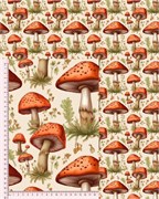 Сатин Грибы. БРАК (кривая кромка, и белая полоса по краю) - копия 3240