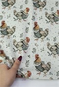 Сатин КУРИЦЫ В РУБАШКАХ 3242