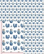 Кулир с лайкрой МАТРЁШКИ С ПЕТУШКАМИ 3244