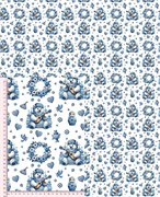 Кулир с лайкрой МИШКА С БАЛАЛАЙКОЙ 3245