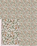 Сатин  ЛИСЫ В ЗЕЛЕНИ 3274